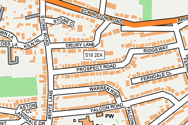 S18 2EA map - OS OpenMap – Local (Ordnance Survey)