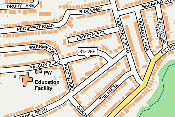 S18 2EE map - OS OpenMap – Local (Ordnance Survey)