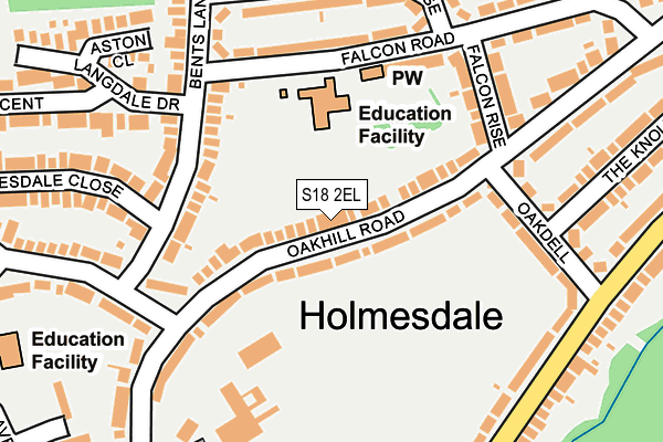 S18 2EL map - OS OpenMap – Local (Ordnance Survey)