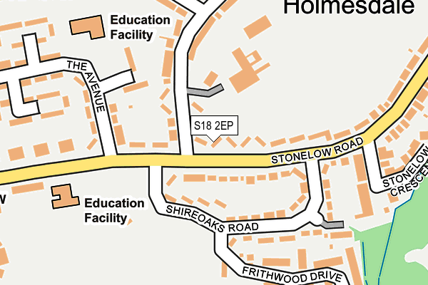 S18 2EP map - OS OpenMap – Local (Ordnance Survey)