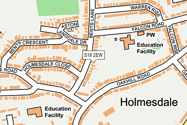 S18 2EW map - OS OpenMap – Local (Ordnance Survey)