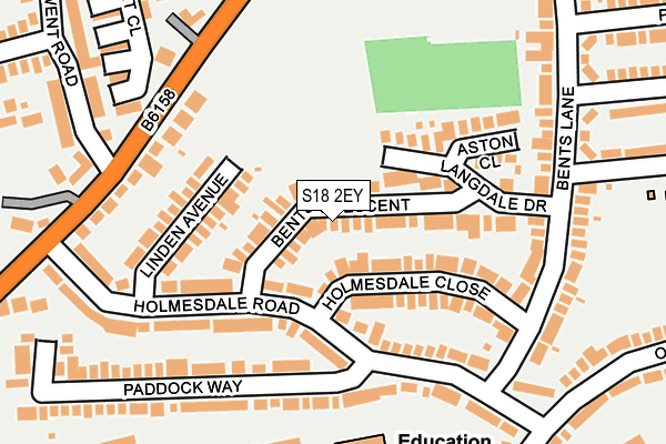 S18 2EY map - OS OpenMap – Local (Ordnance Survey)