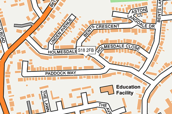 S18 2FB map - OS OpenMap – Local (Ordnance Survey)