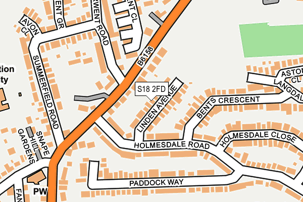 S18 2FD map - OS OpenMap – Local (Ordnance Survey)
