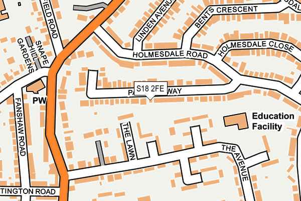 S18 2FE map - OS OpenMap – Local (Ordnance Survey)