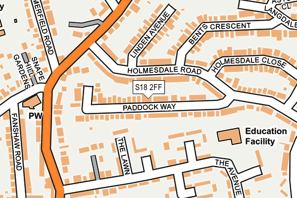 S18 2FF map - OS OpenMap – Local (Ordnance Survey)