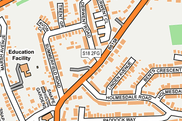 S18 2FG map - OS OpenMap – Local (Ordnance Survey)