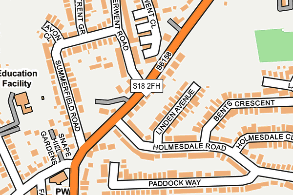 S18 2FH map - OS OpenMap – Local (Ordnance Survey)