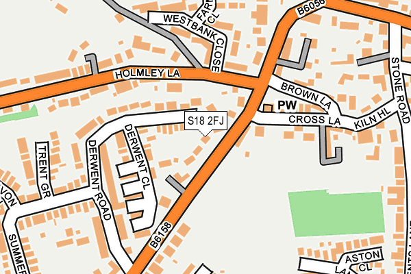 S18 2FJ map - OS OpenMap – Local (Ordnance Survey)