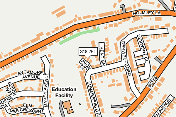 S18 2FL map - OS OpenMap – Local (Ordnance Survey)