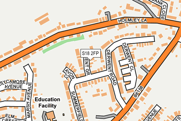 S18 2FP map - OS OpenMap – Local (Ordnance Survey)