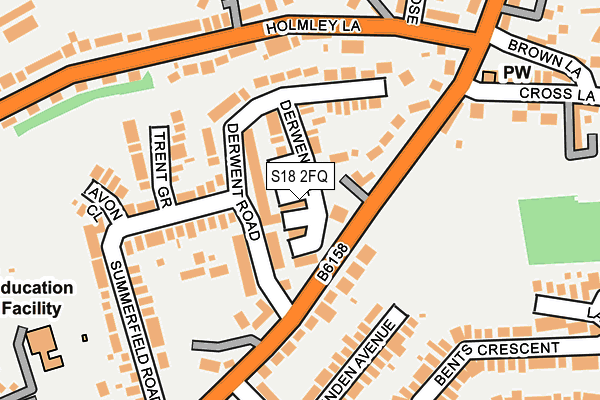 S18 2FQ map - OS OpenMap – Local (Ordnance Survey)