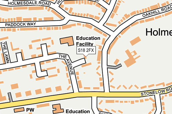 S18 2FX map - OS OpenMap – Local (Ordnance Survey)