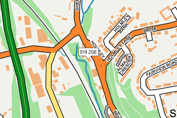 S18 2GE map - OS OpenMap – Local (Ordnance Survey)