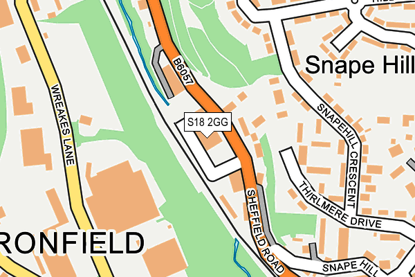 S18 2GG map - OS OpenMap – Local (Ordnance Survey)