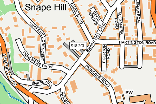 S18 2GL map - OS OpenMap – Local (Ordnance Survey)