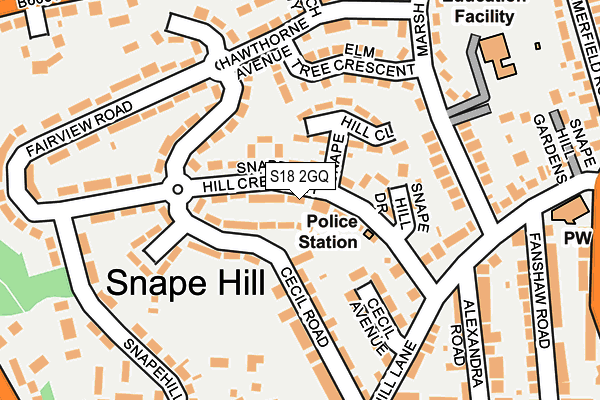 S18 2GQ map - OS OpenMap – Local (Ordnance Survey)