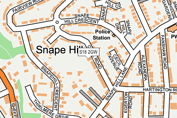 S18 2GW map - OS OpenMap – Local (Ordnance Survey)