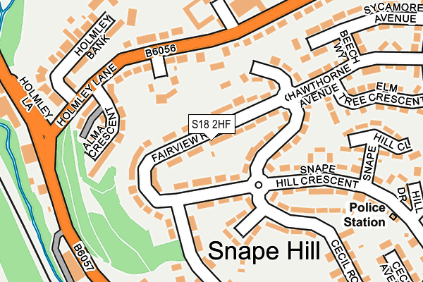 S18 2HF map - OS OpenMap – Local (Ordnance Survey)