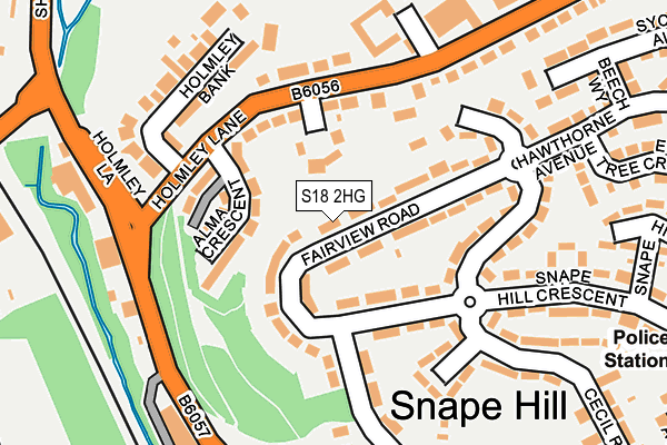 S18 2HG map - OS OpenMap – Local (Ordnance Survey)
