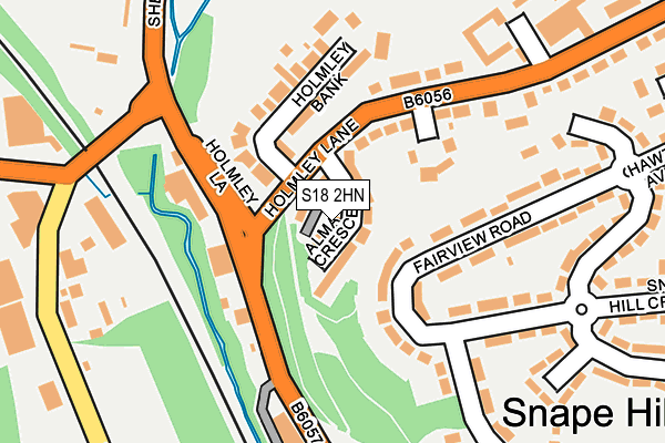 S18 2HN map - OS OpenMap – Local (Ordnance Survey)