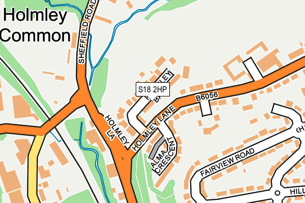 S18 2HP map - OS OpenMap – Local (Ordnance Survey)