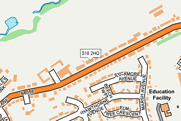 S18 2HQ map - OS OpenMap – Local (Ordnance Survey)