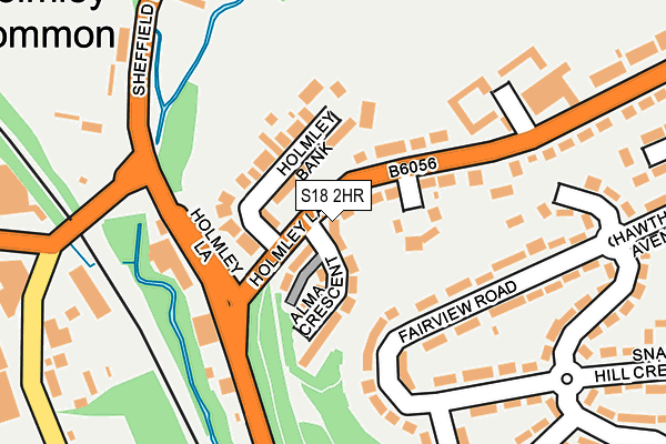 S18 2HR map - OS OpenMap – Local (Ordnance Survey)