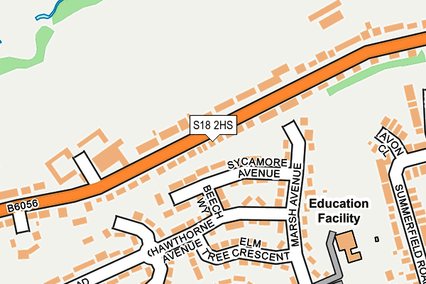 S18 2HS map - OS OpenMap – Local (Ordnance Survey)