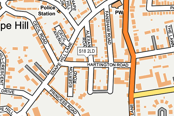 S18 2LD map - OS OpenMap – Local (Ordnance Survey)