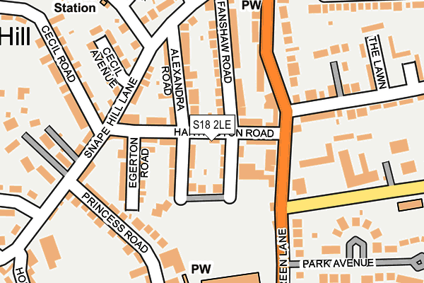 S18 2LE map - OS OpenMap – Local (Ordnance Survey)