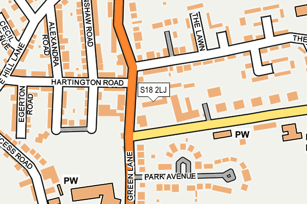 S18 2LJ map - OS OpenMap – Local (Ordnance Survey)