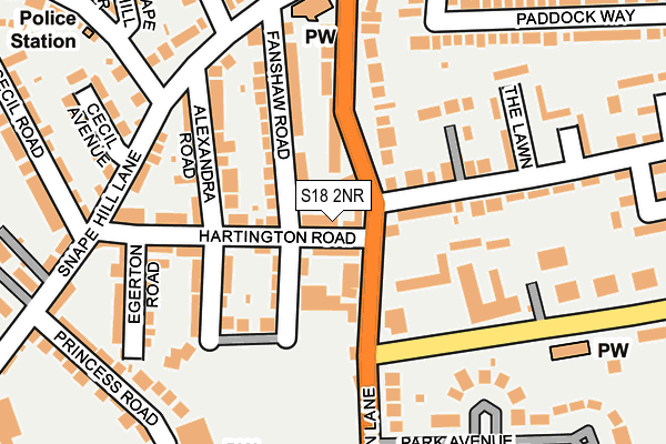 S18 2NR map - OS OpenMap – Local (Ordnance Survey)