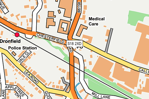 S18 2XD map - OS OpenMap – Local (Ordnance Survey)