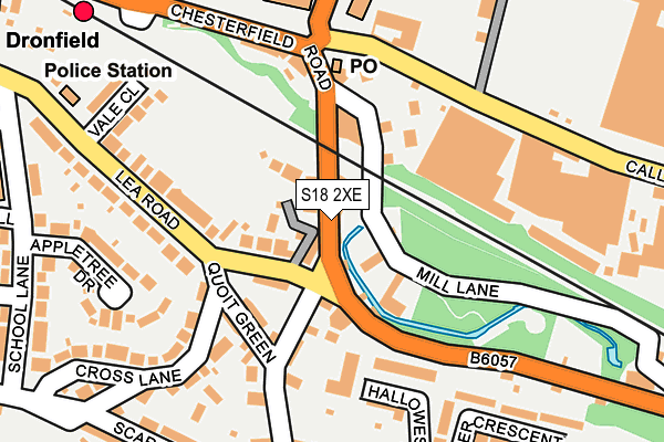 S18 2XE map - OS OpenMap – Local (Ordnance Survey)