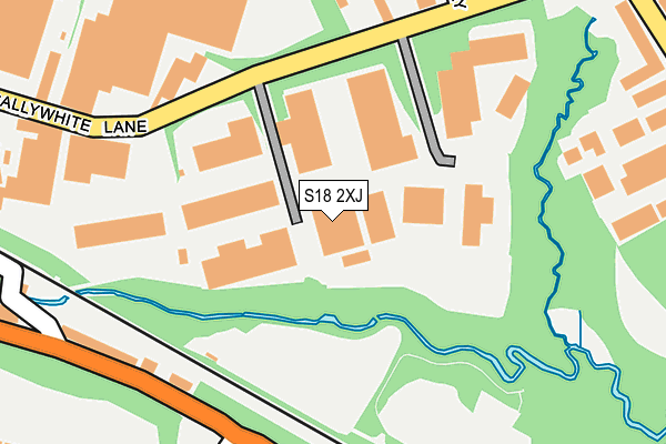 S18 2XJ map - OS OpenMap – Local (Ordnance Survey)