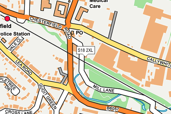 S18 2XL map - OS OpenMap – Local (Ordnance Survey)