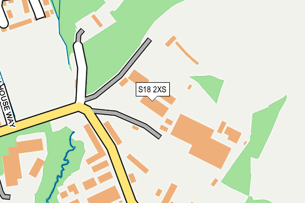 S18 2XS map - OS OpenMap – Local (Ordnance Survey)