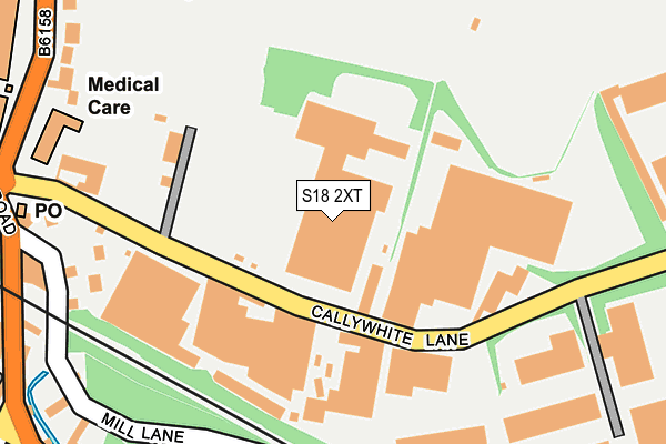 S18 2XT map - OS OpenMap – Local (Ordnance Survey)