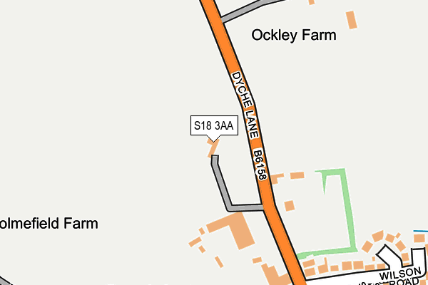 S18 3AA map - OS OpenMap – Local (Ordnance Survey)