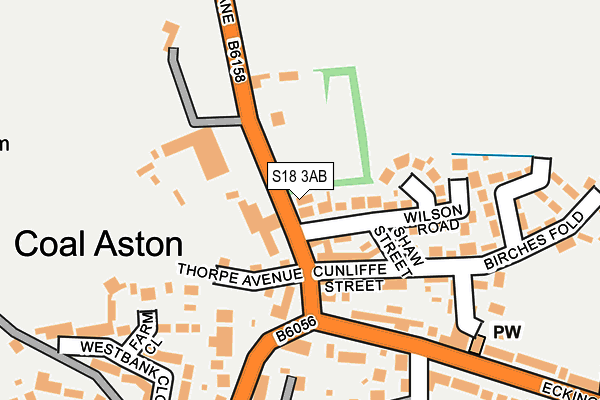 S18 3AB map - OS OpenMap – Local (Ordnance Survey)