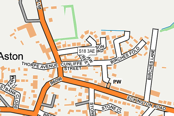 S18 3AE map - OS OpenMap – Local (Ordnance Survey)