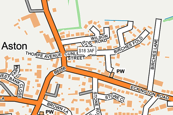 S18 3AF map - OS OpenMap – Local (Ordnance Survey)