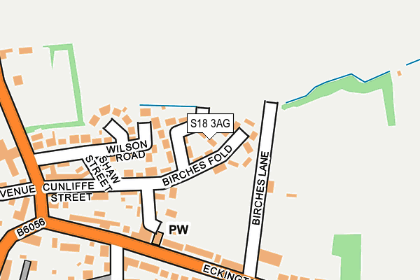 S18 3AG map - OS OpenMap – Local (Ordnance Survey)