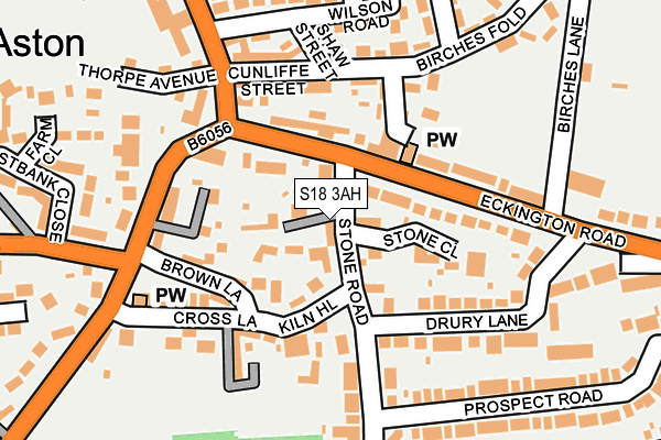 S18 3AH map - OS OpenMap – Local (Ordnance Survey)