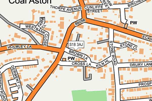S18 3AJ map - OS OpenMap – Local (Ordnance Survey)