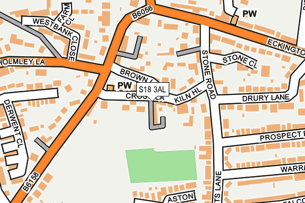 S18 3AL map - OS OpenMap – Local (Ordnance Survey)