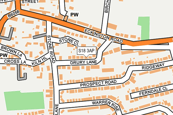 S18 3AP map - OS OpenMap – Local (Ordnance Survey)