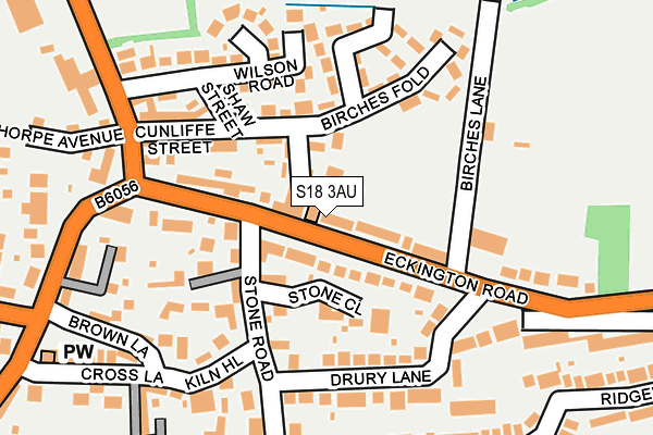 S18 3AU map - OS OpenMap – Local (Ordnance Survey)