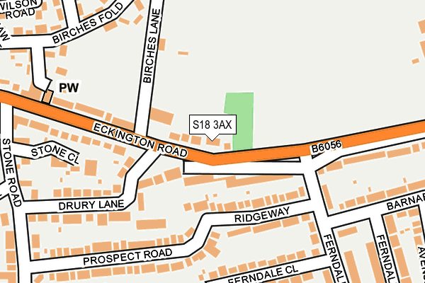 S18 3AX map - OS OpenMap – Local (Ordnance Survey)